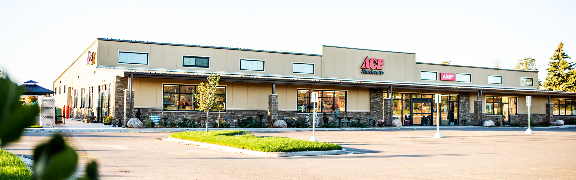 Retail center with metal panel facade